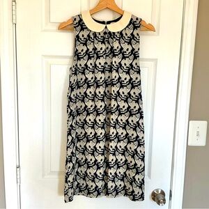 Anthropologie Postmark Mod Cat Print Mini Dress
